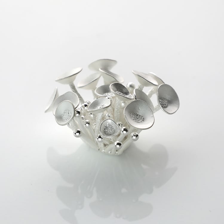 Junko Mori, Silver Organism, Super Mini Fungi, 2024