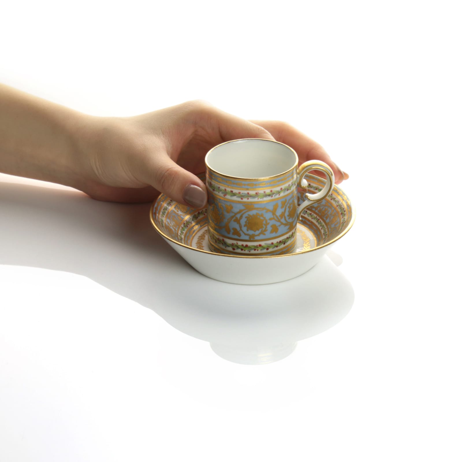 Sèvres Porcelain, A Sèvres Porcelain Cup and Saucer, 1774