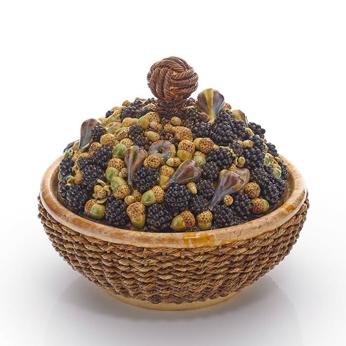Kate Malone, A Bountiful Basket of Acorns, Blackberries and Figs, 2021