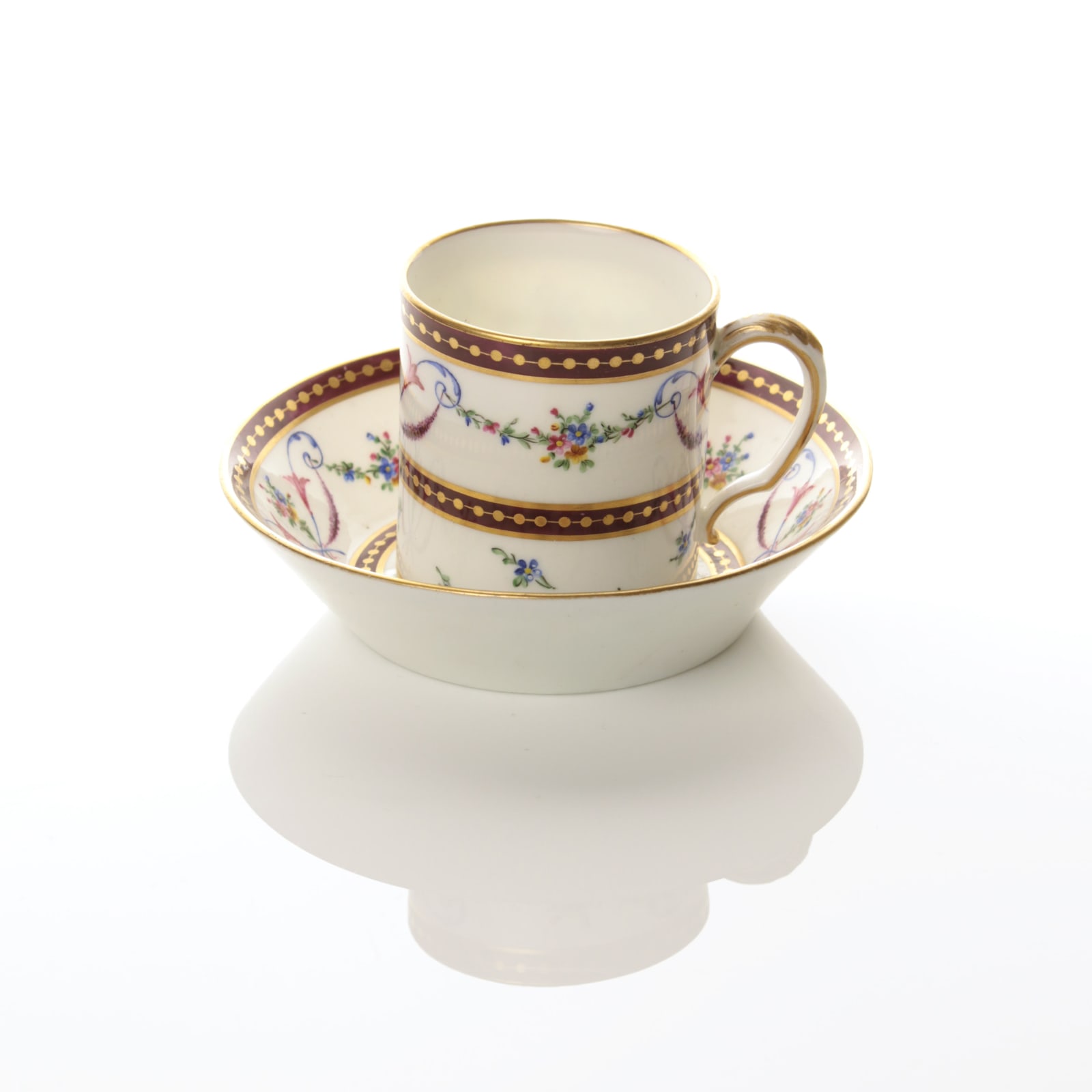 Sèvres Porcelain, A Soft-Paste Sèvres Cup & Saucer, 1790