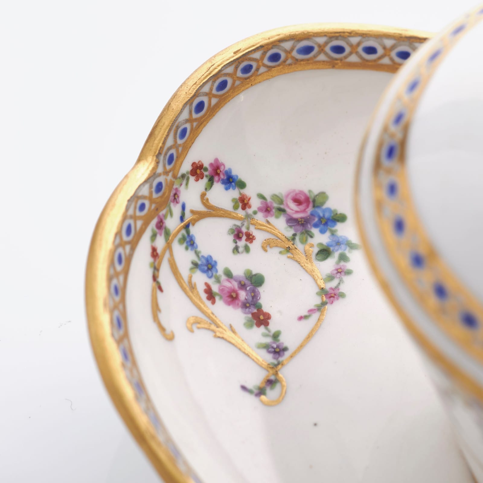 Sèvres Porcelain, A Soft-Paste Sèvres Porcelain Covered Sugar Bowl on Stand made for Madame du Barry, 1771