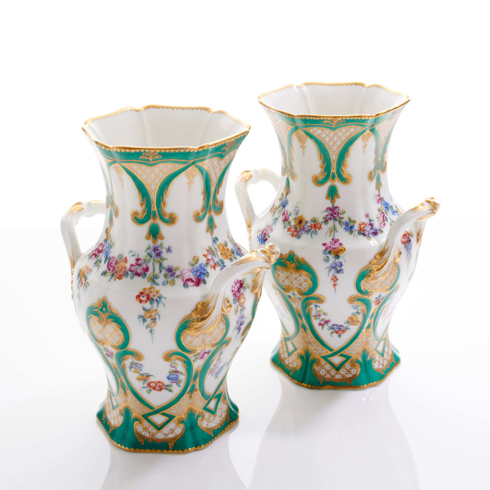 Sèvres Porcelain, A Pair of Soft-Paste Sèvres Porcelain Vases, 1758