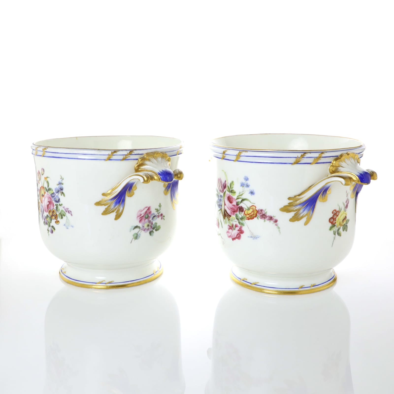 Sèvres Porcelain, A Pair of Soft-Paste Sèvres Porcelain Wine Decanter Coolers, 1758