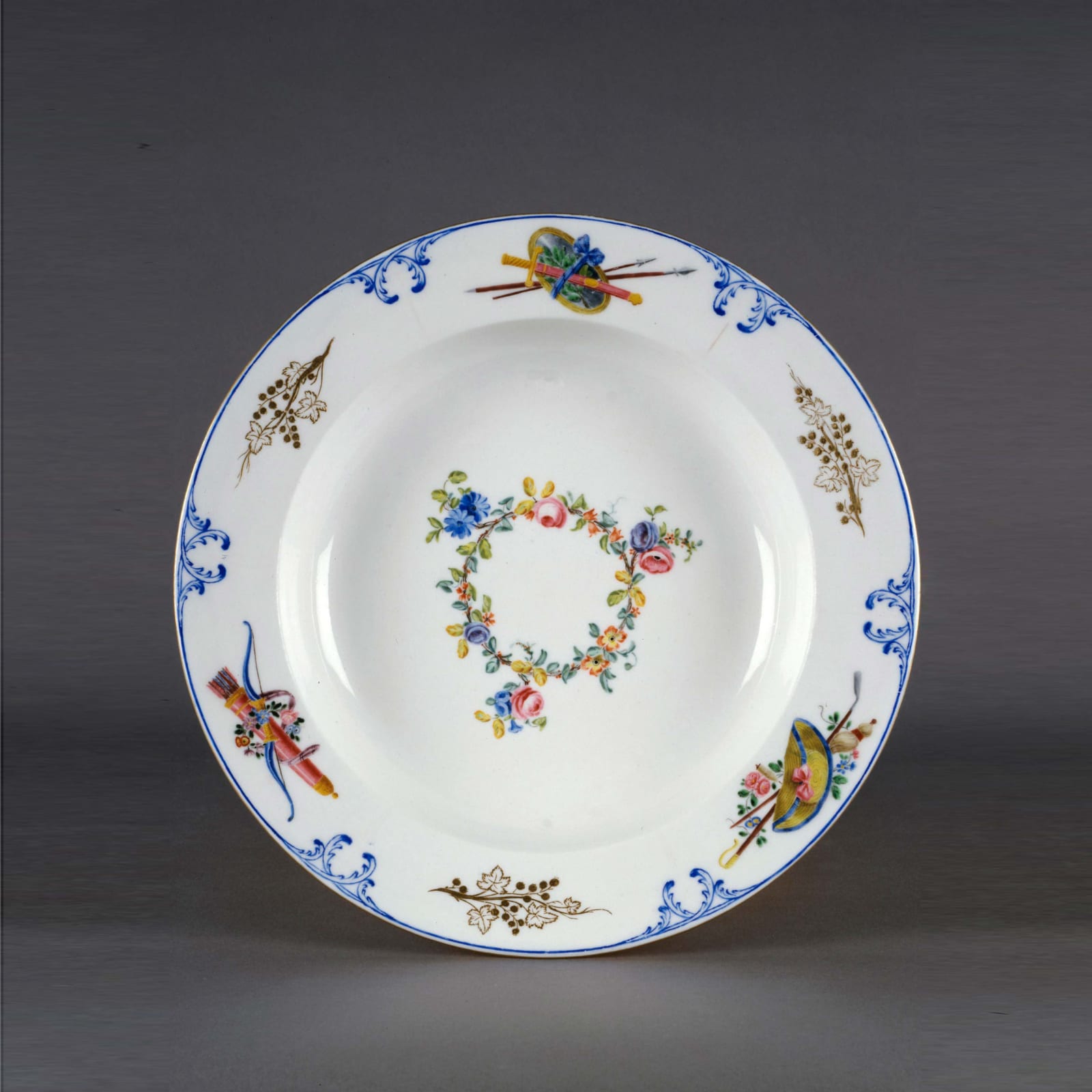 Sèvres Porcelain, A Soup Plate delivered to Louis XV at Versailles, 1763