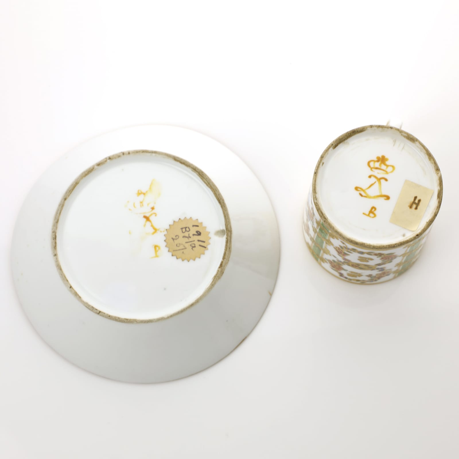 Sèvres Porcelain, A Sèvres Cup & Saucer, circa 1776-79