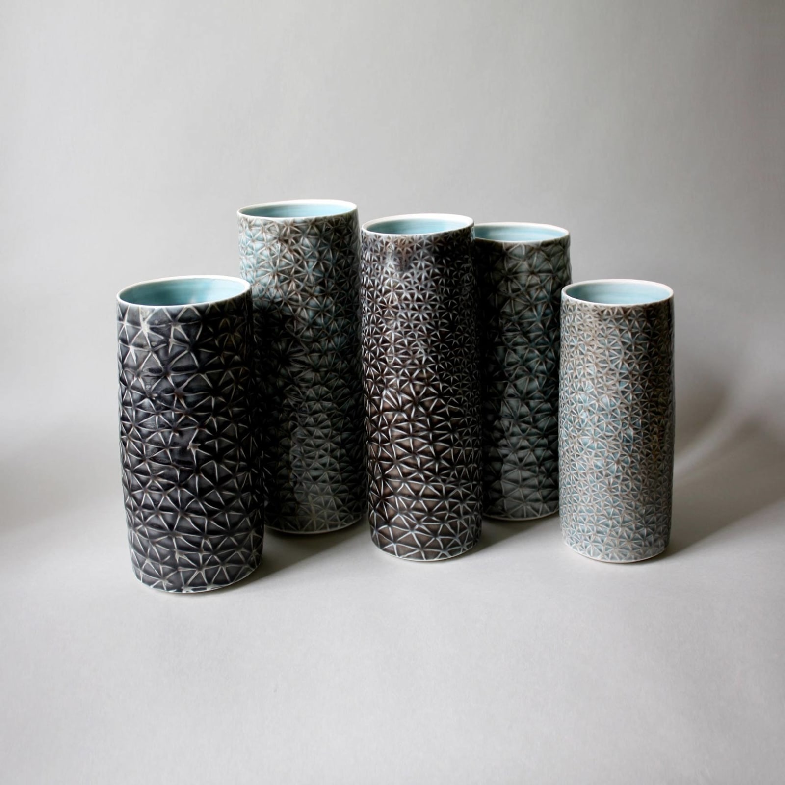 Andrew Wicks, A Garniture of Five Plexus Vases, 2010