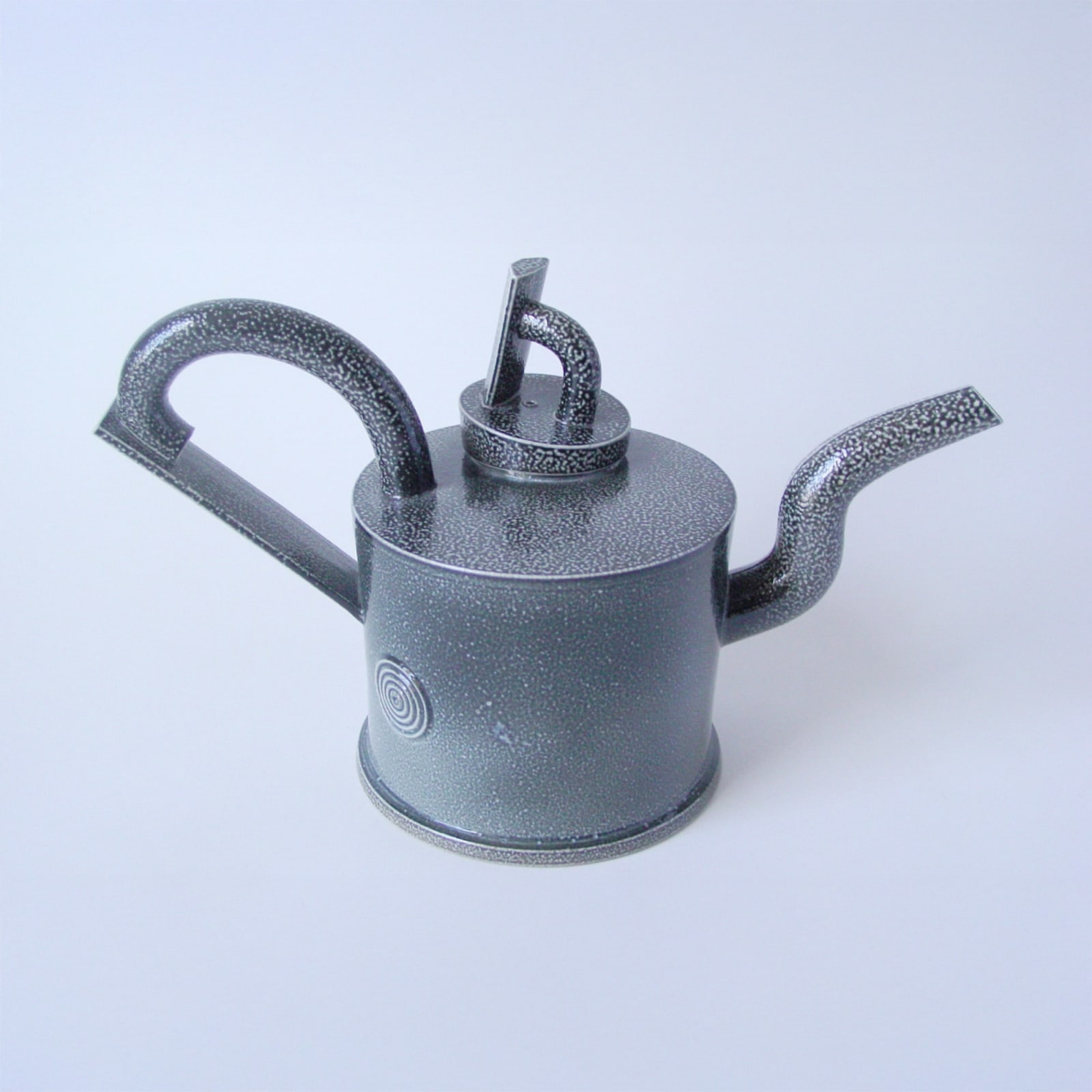 Walter Keeler, Cylindrical Teapot with flat and round handles, 2003
