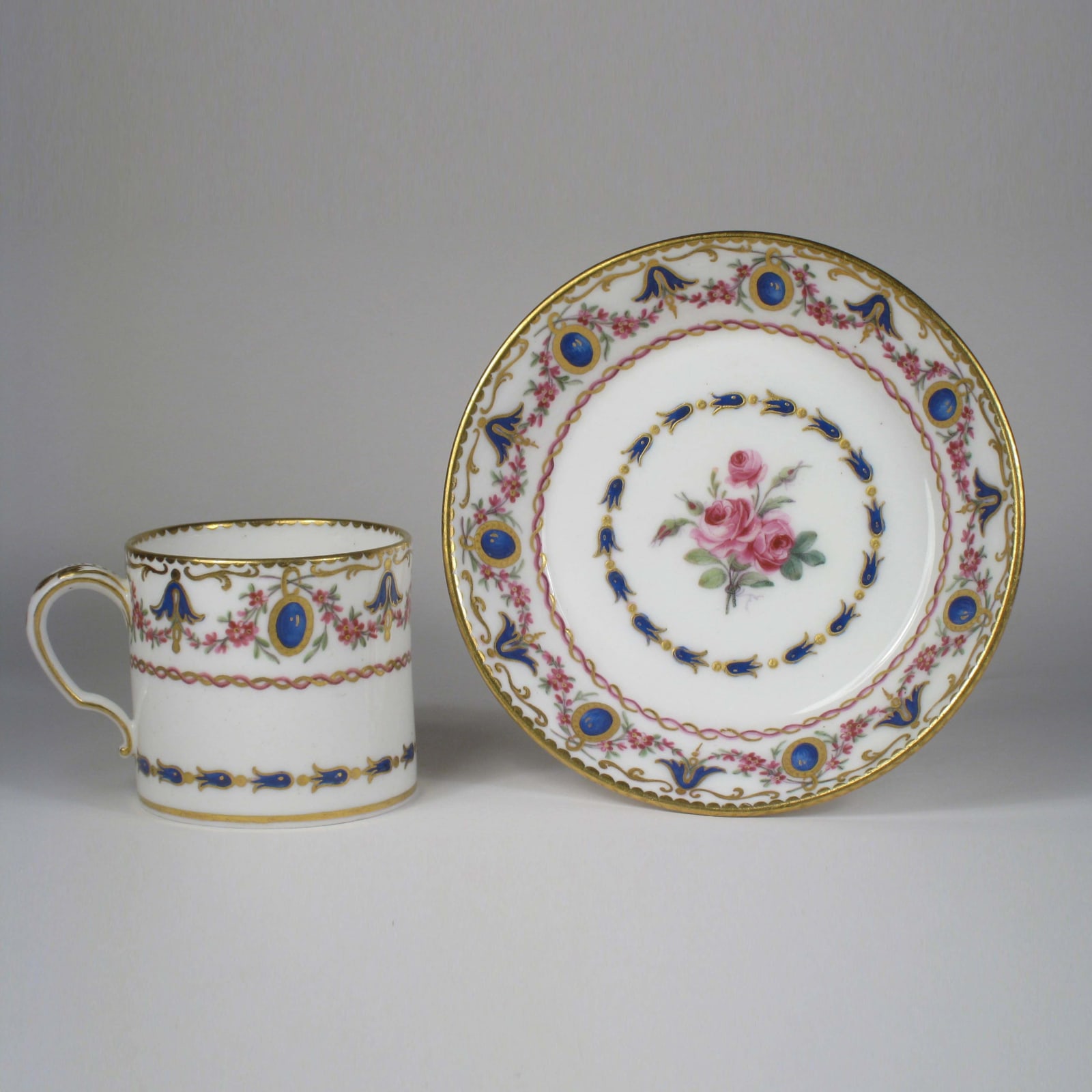 Sèvres Porcelain, A Sèvres Soft-Paste Cup & Saucer, 1780