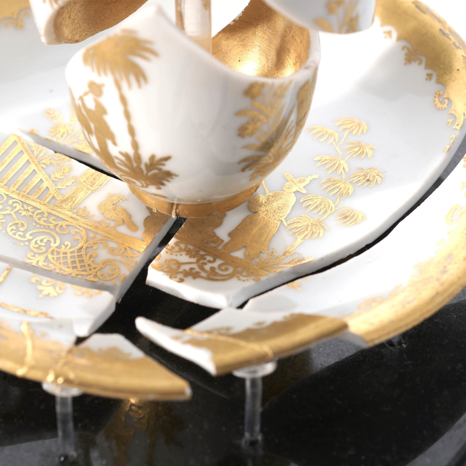 Bouke de Vries, Gilded Cup and Saucer, 2024