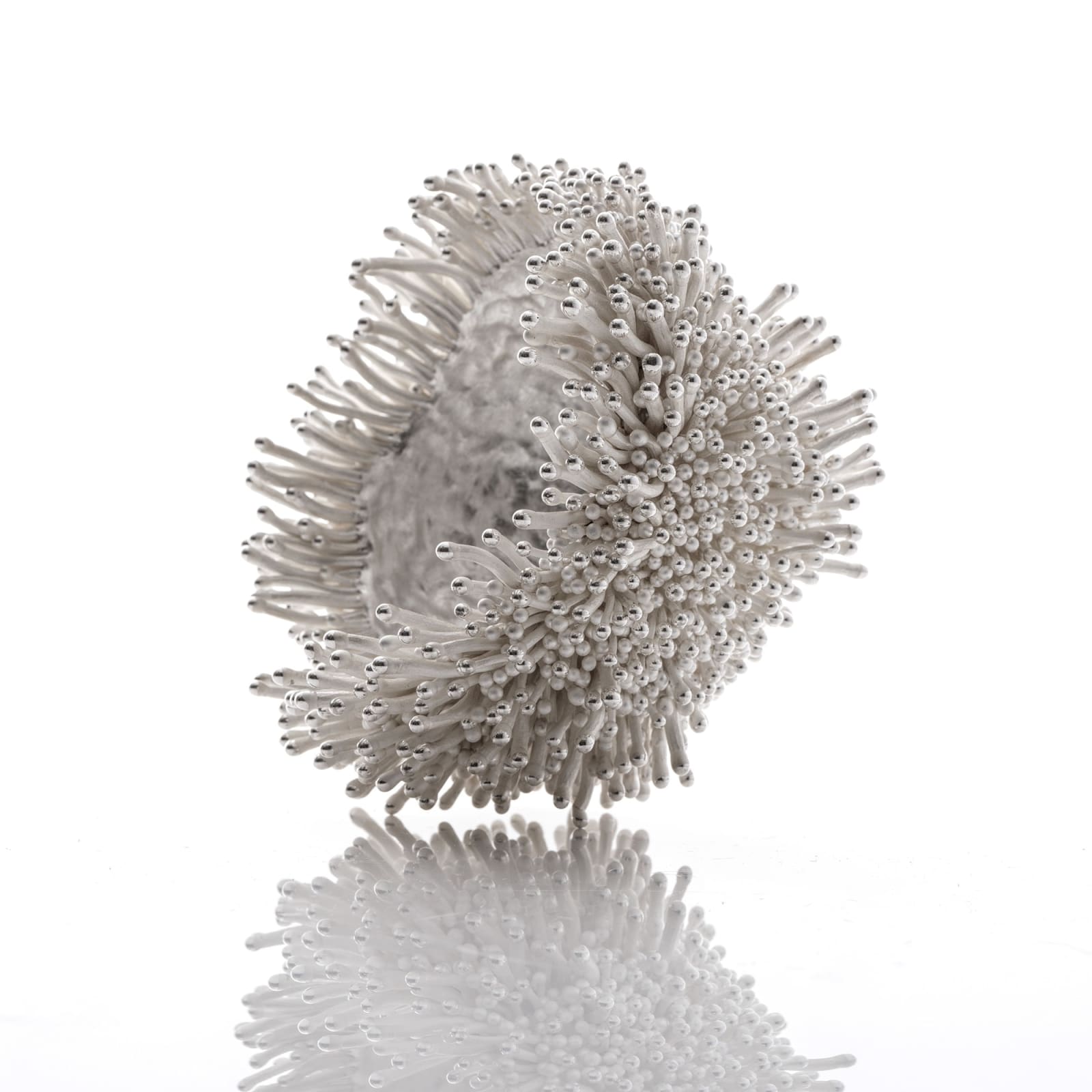 Junko Mori, Silver Organism, Rusty Ball Point, 2025