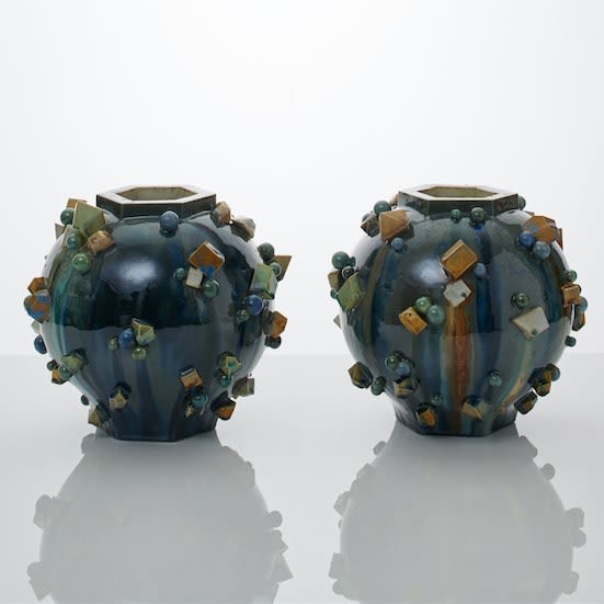 Kate Malone, A Commission for A Pair of Magma Moon Jars, 2018