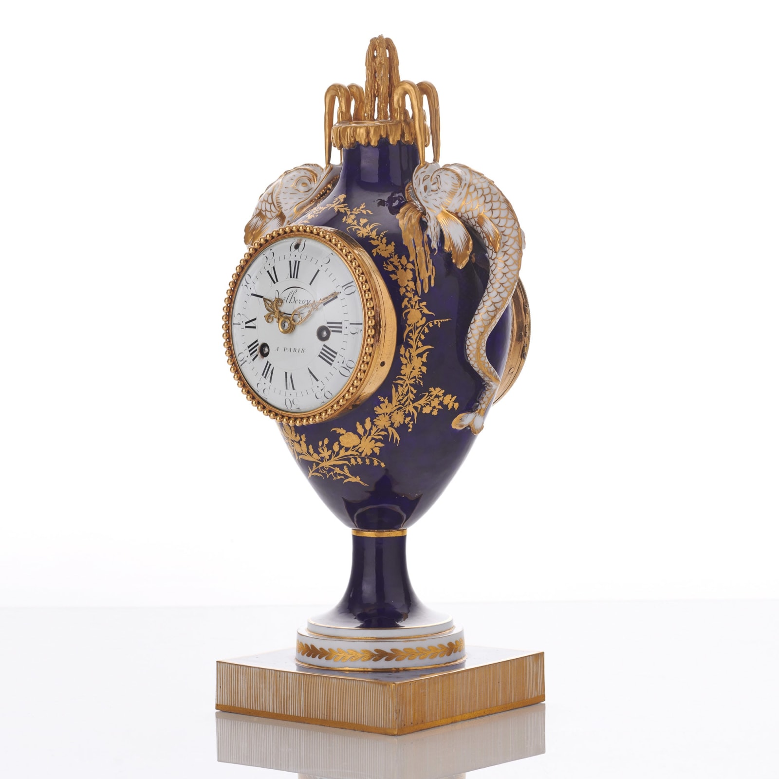 Sèvres Porcelain, A Soft-Paste Sèvres Porcelain Clock Vase, circa 1778-80