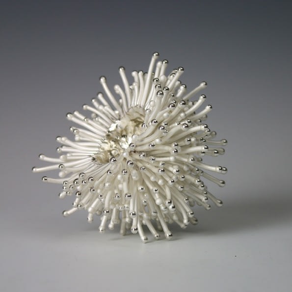 Junko Mori, A Silver Organism; Ball Point, 2015