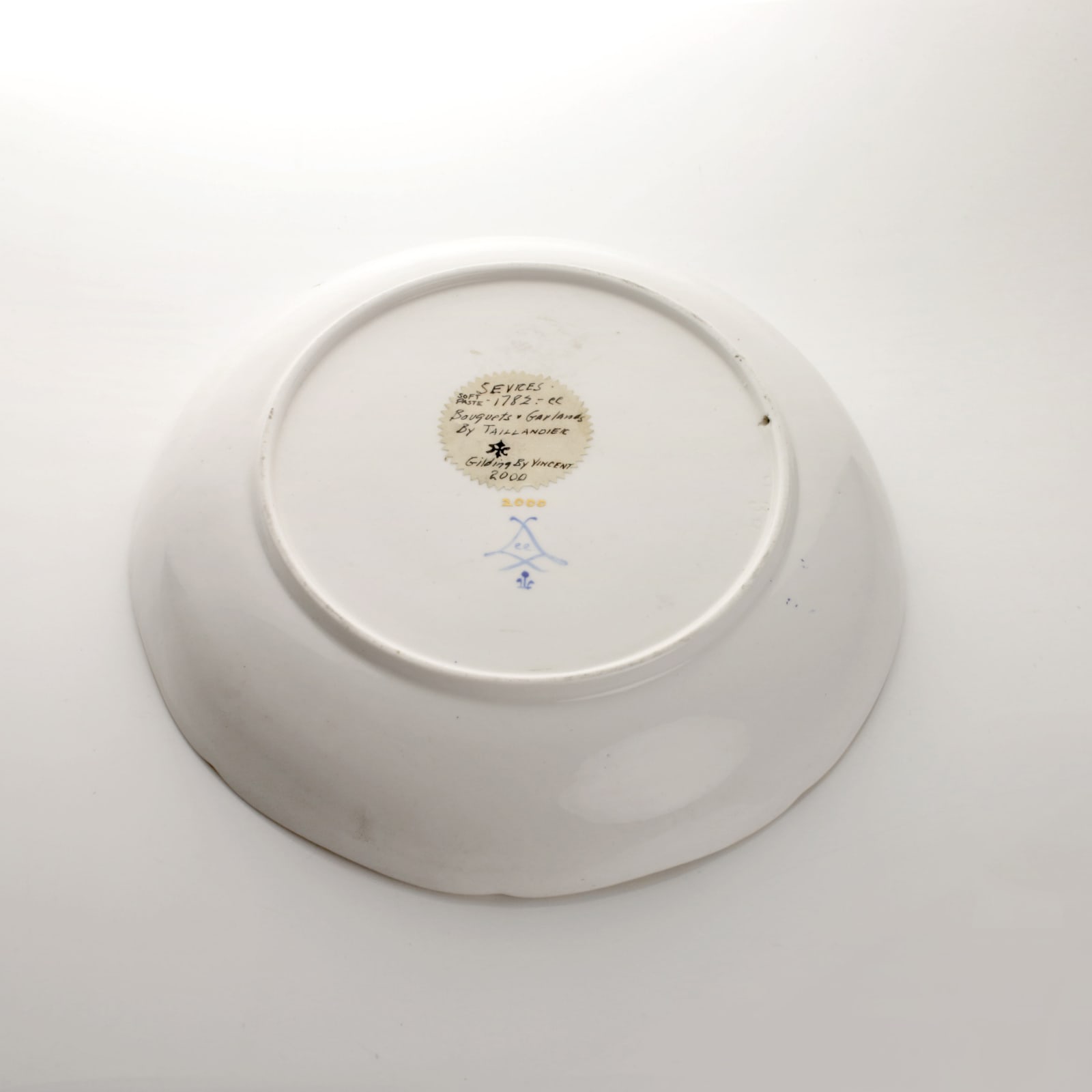 Sèvres Porcelain, A Soft-Paste Sèvres Porcelain Circular Dish, 1782