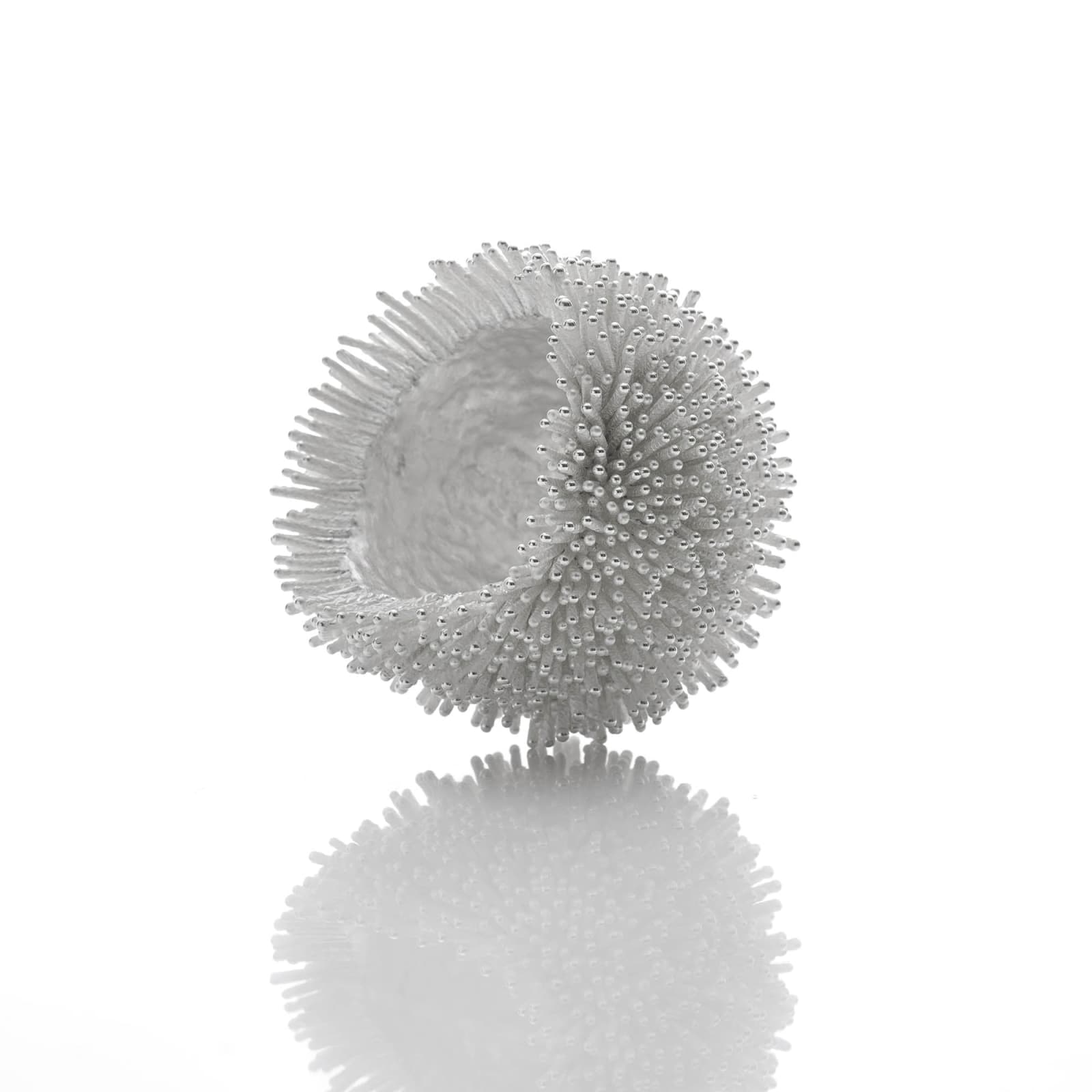 Junko Mori, Silver Organism, Fir Needle, 2024