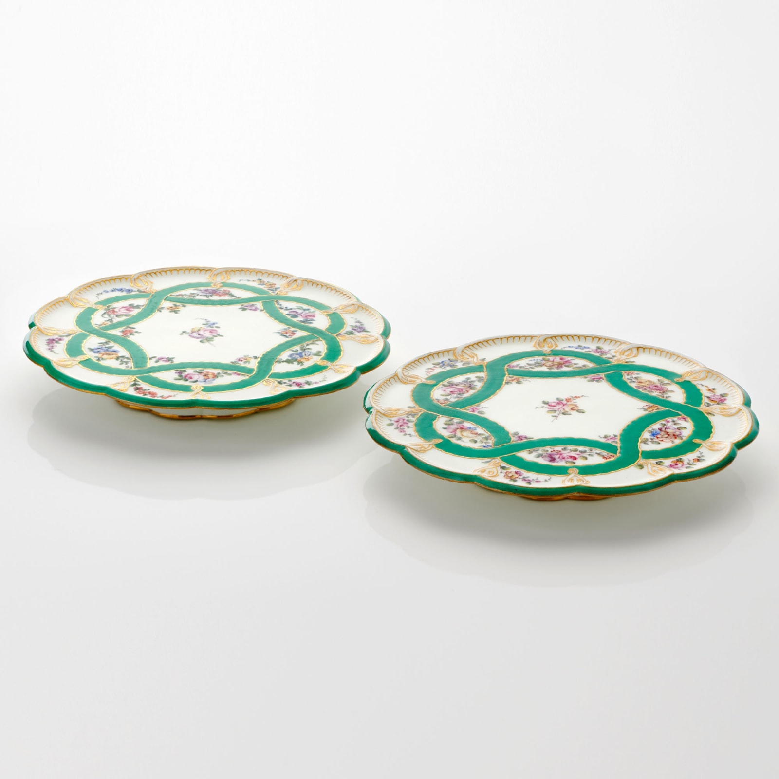 Sèvres Porcelain, A Pair of Royal Sèvres Stands for Ice Cups, 1758