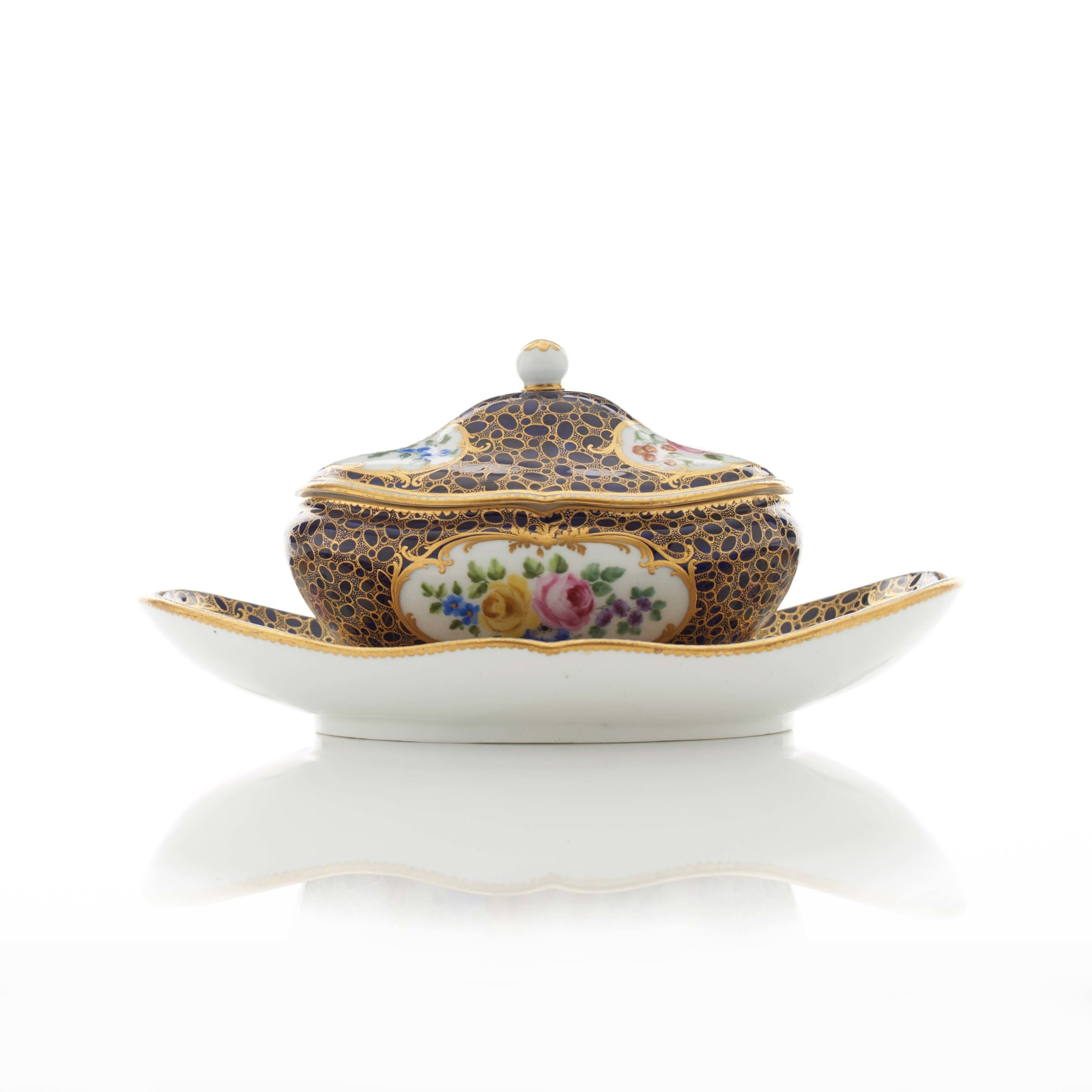 Sèvres Porcelain, A Sèvres Sugar Bowl and Cover possibly made for Louis XV, 1761