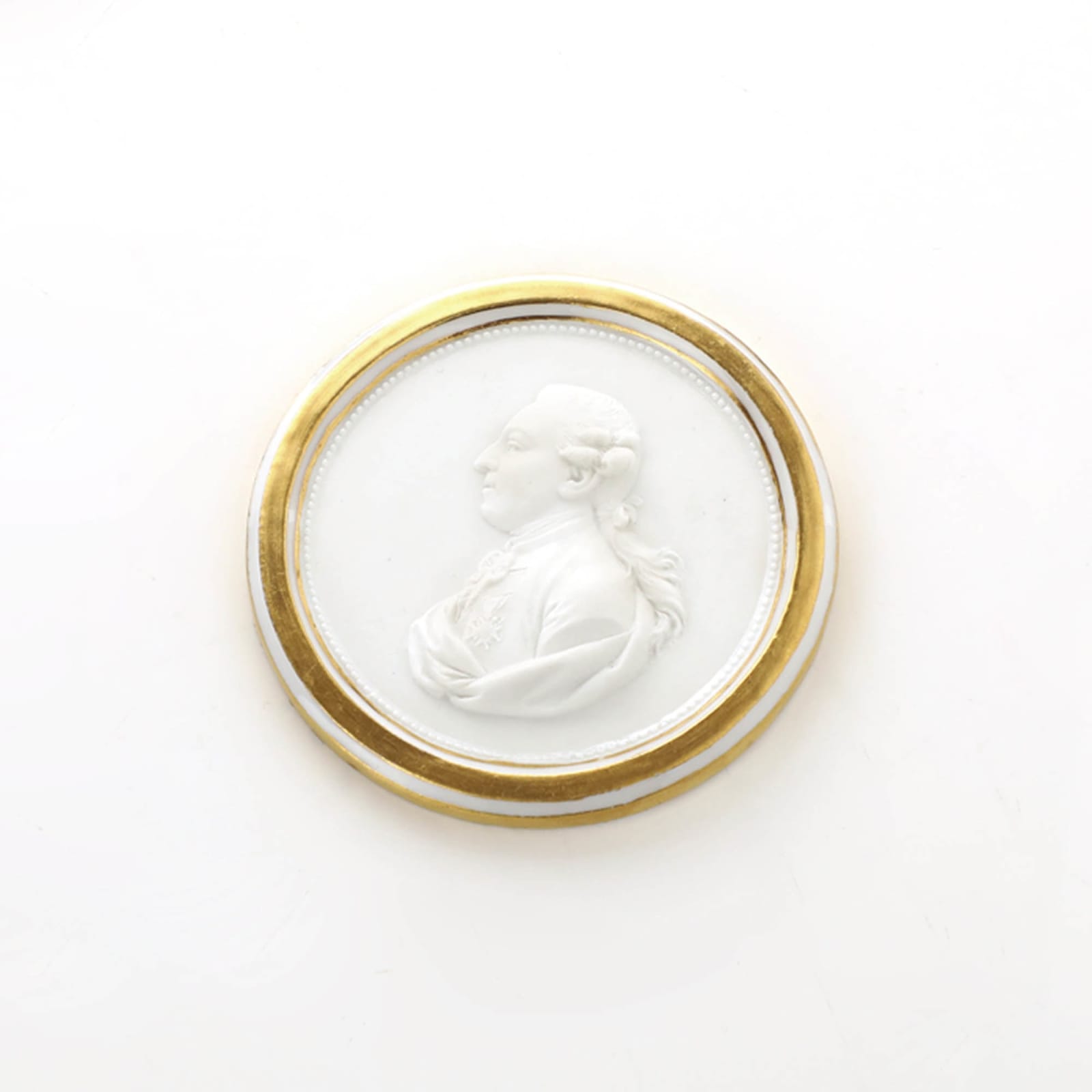 Sèvres Porcelain, A Hard-Paste Sèvres Porcelain Medallion perhaps the Comte d’Angiviller, circa 1780