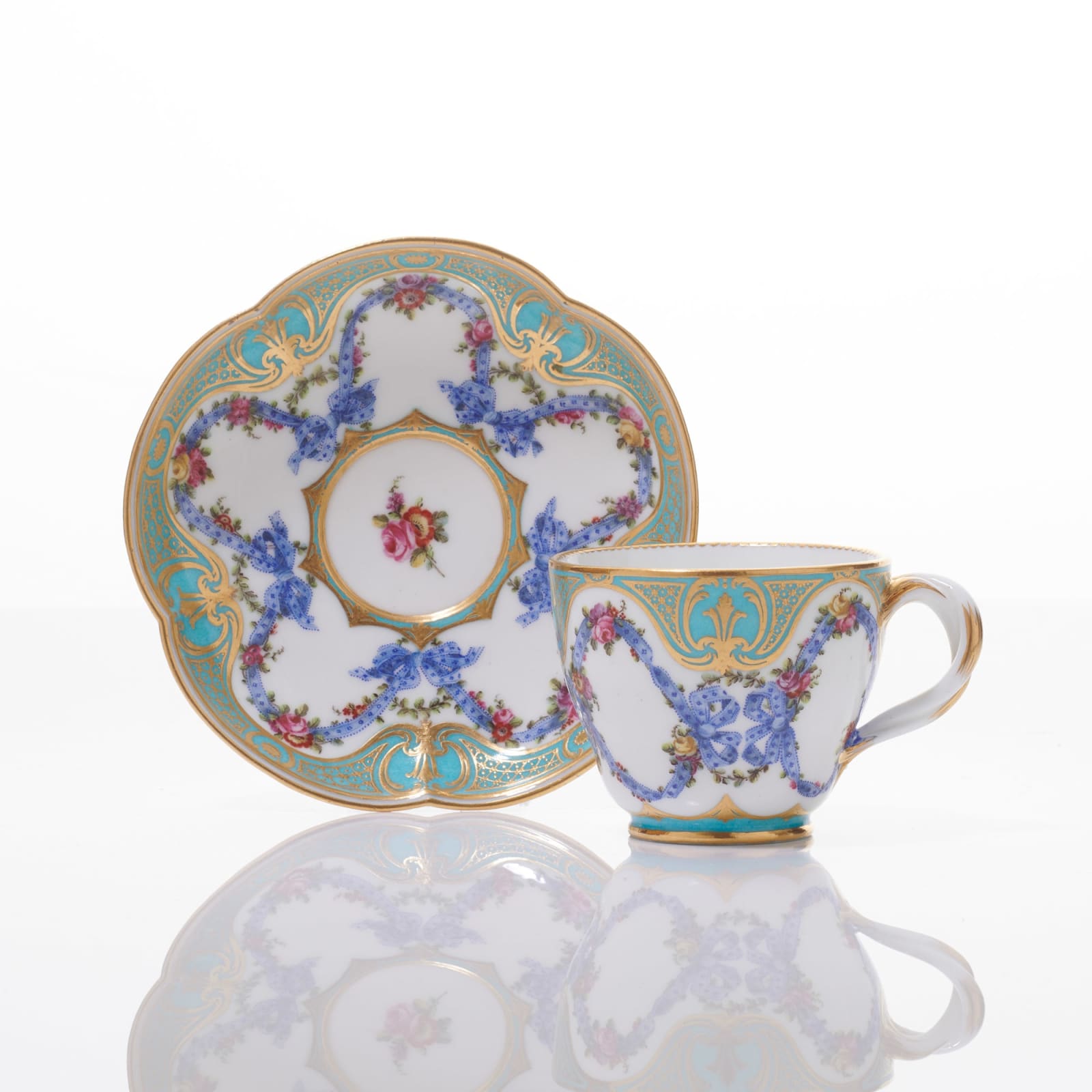 Sèvres Porcelain, A Sèvres Cup & Saucer probably purchased by Louis XV, 1761