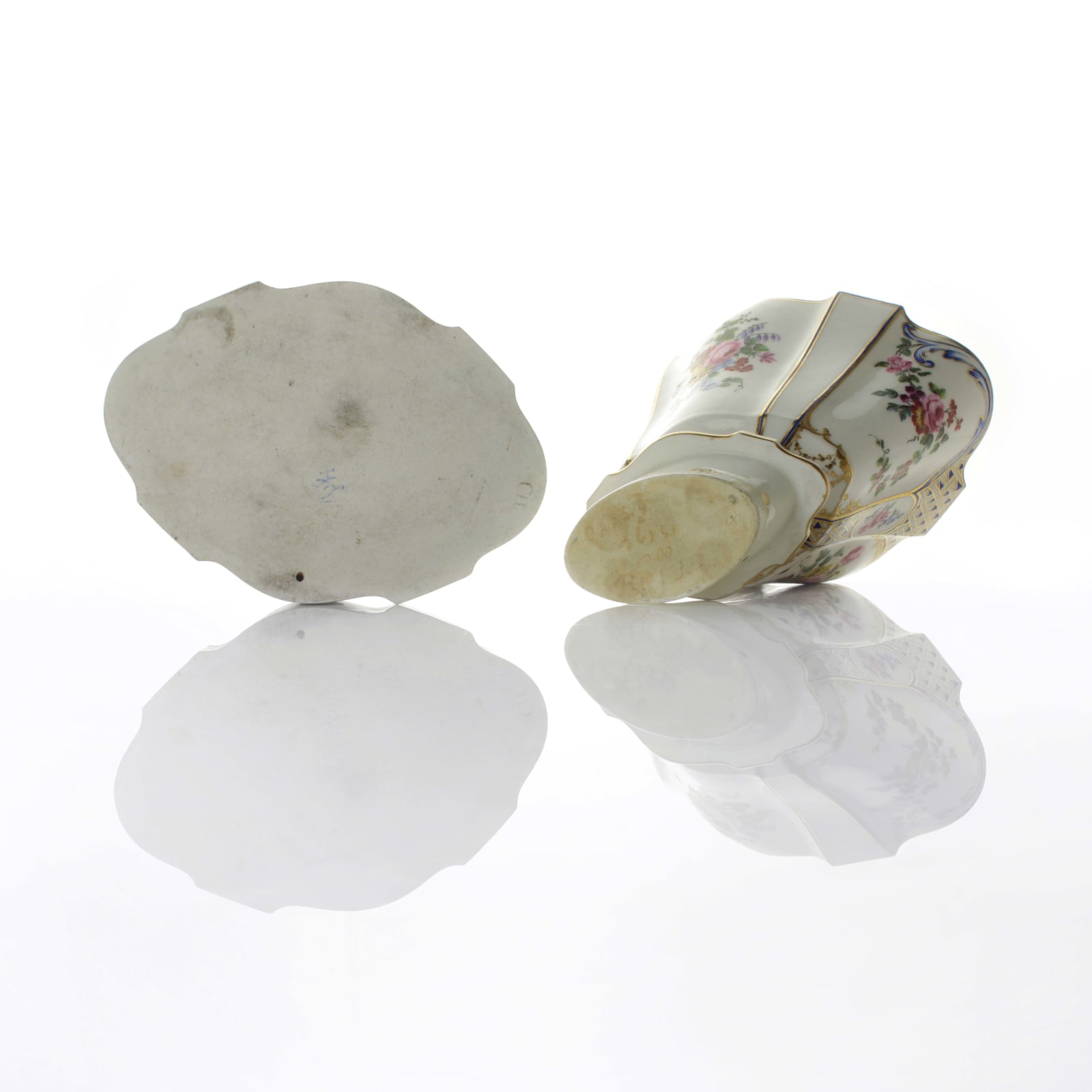 Sèvres Porcelain, A Pair of Soft-Paste Sèvres Porcelain Vases for Bulbs, 1761-62