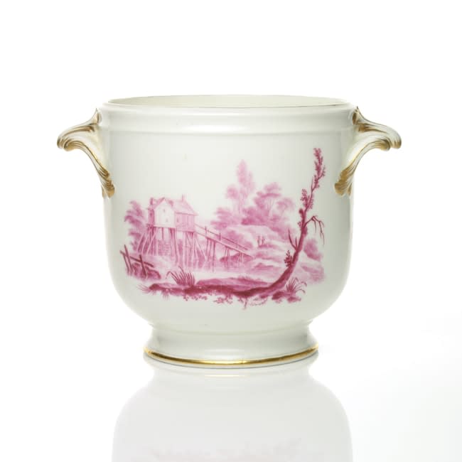 Sèvres Porcelain, A Vincennes Porcelain Liqueur Decanter Cooler, 1756