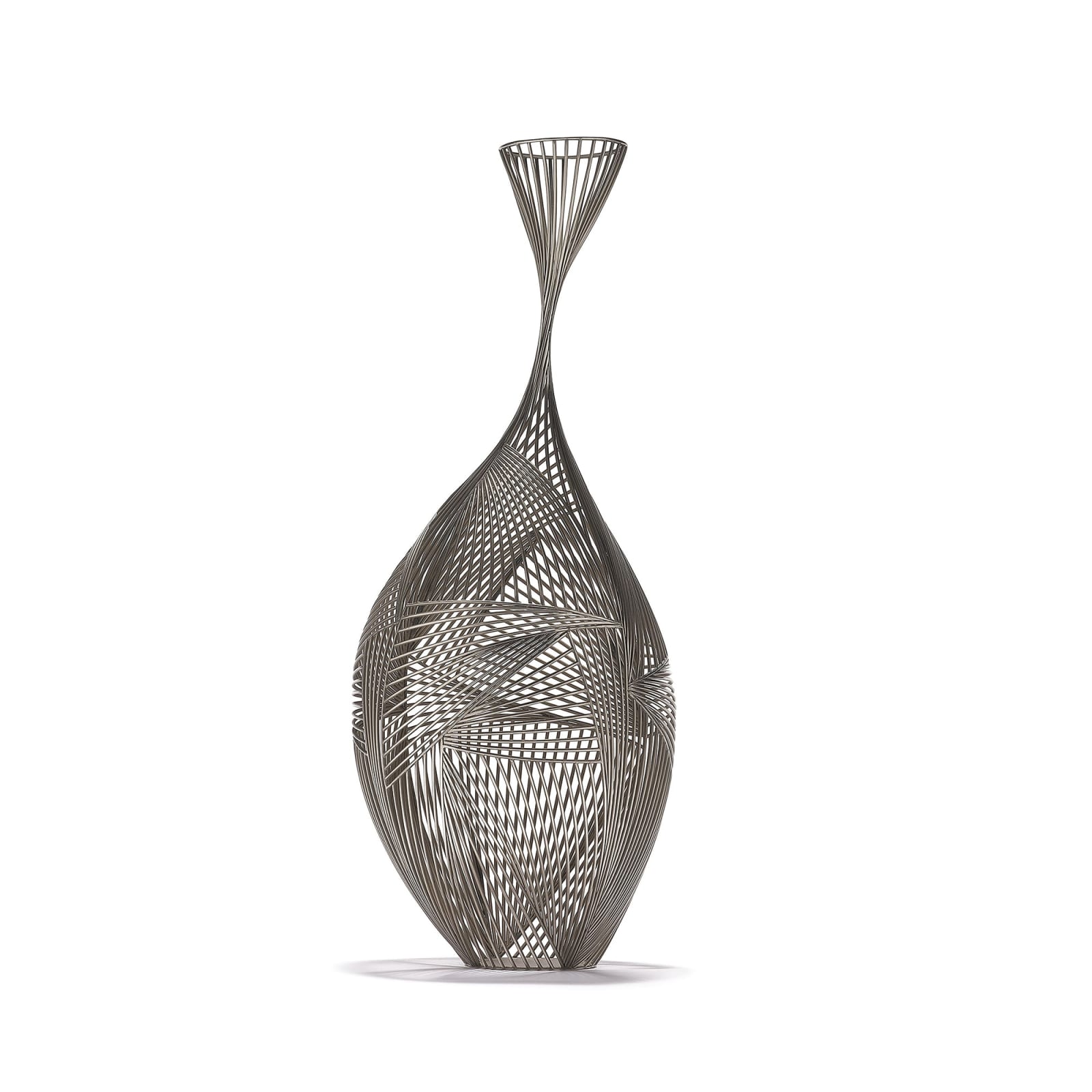 Woosun Cheon, Tall Nickel Silver Vase, 2022