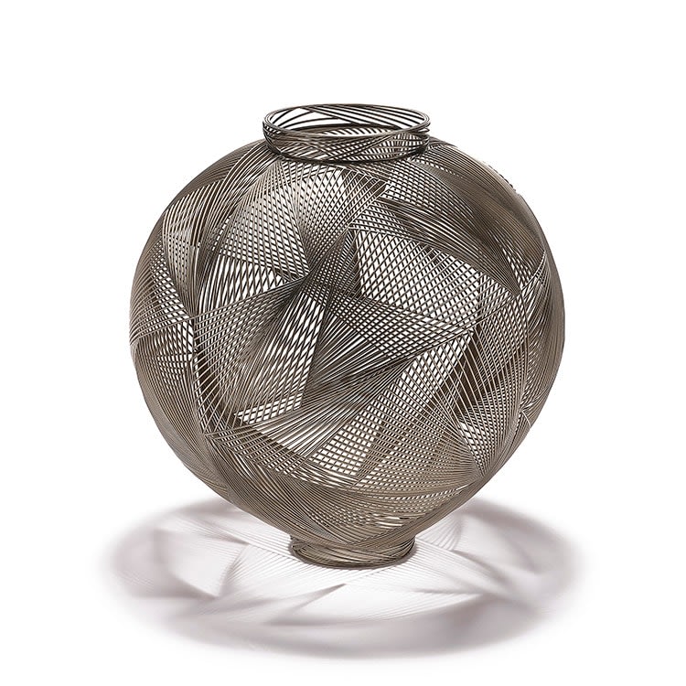 Woosun Cheon, Round Nickel Silver Jar, 2022