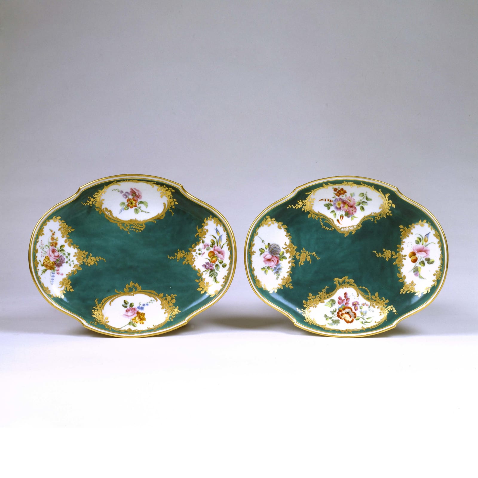 Sèvres Porcelain, A Pair of Vincennes Dishes, 1756