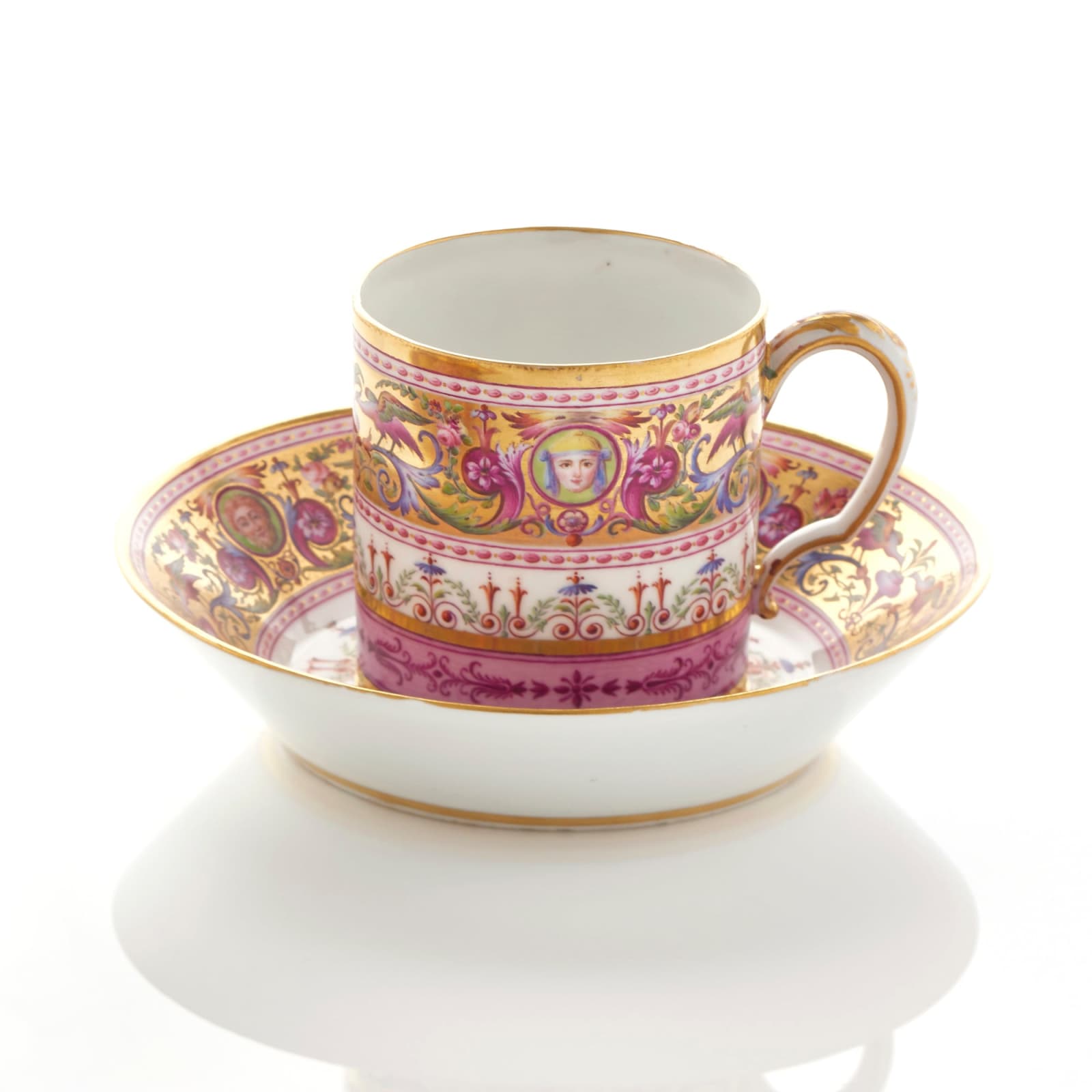 Sèvres Porcelain, A Sèvres Porcelain Cup and Saucer, 1785