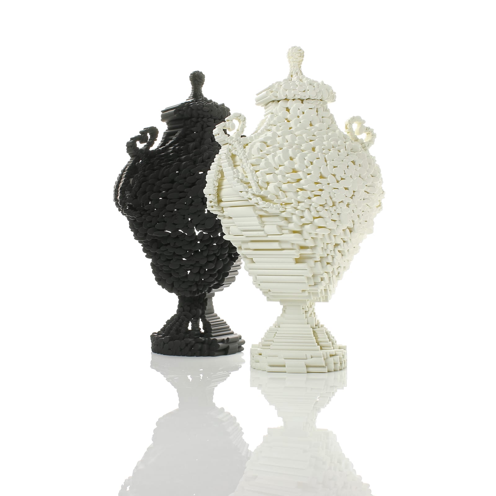 Michael Eden, A Pair of Voxel Sèvres Vases, 2017