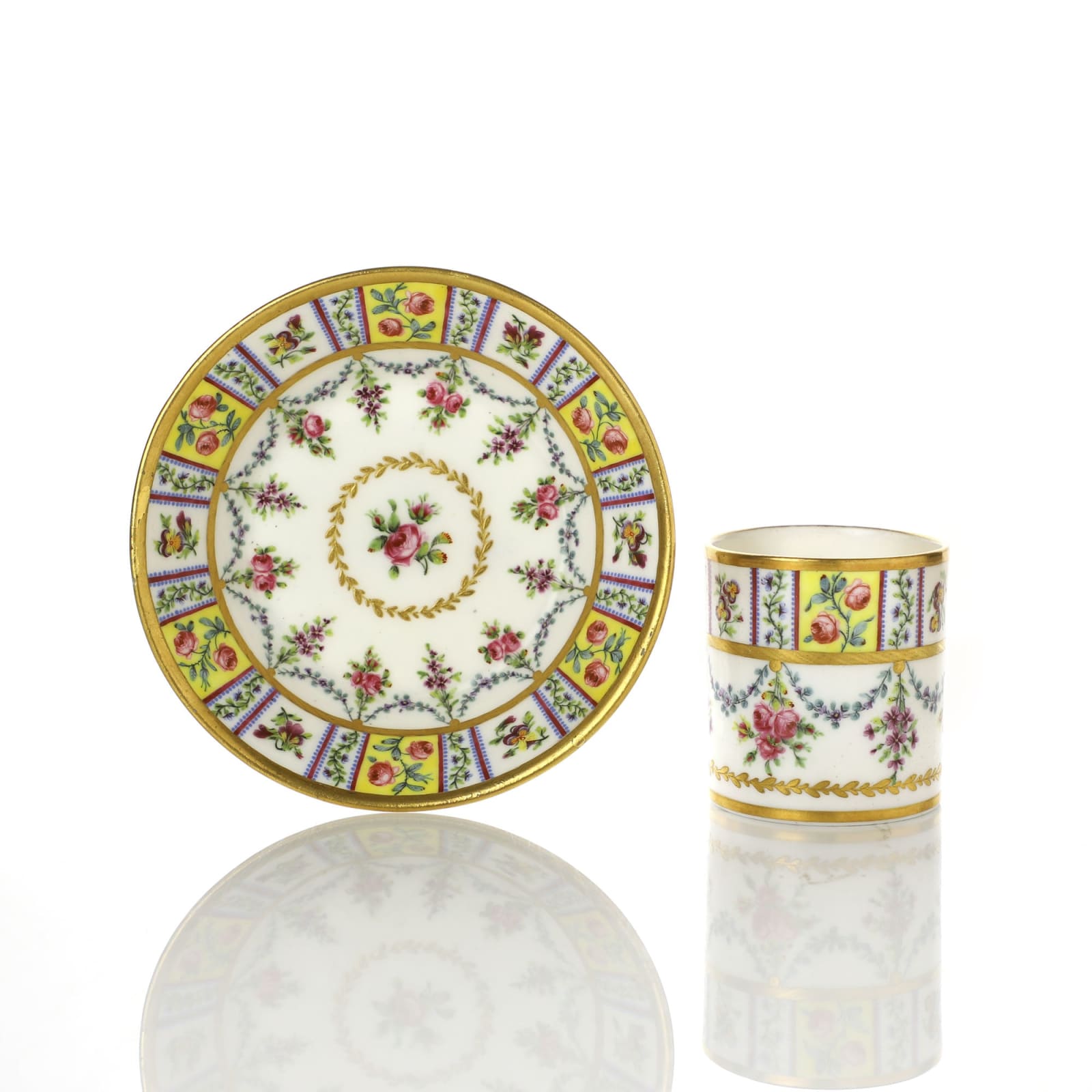 Sèvres Porcelain, A Soft-Paste Sèvres Cup & Saucer, 1780