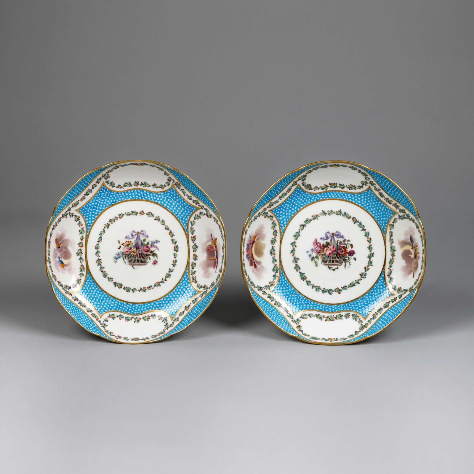 Sèvres Porcelain, A Pair of Round Bowls from the Sefton Service, 1770