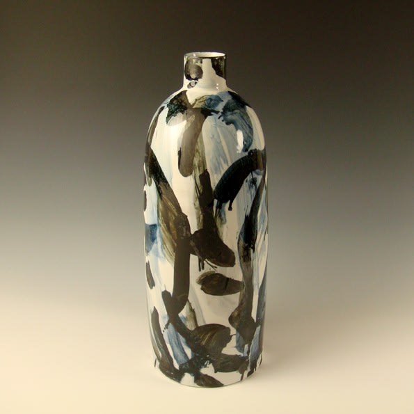 Felicity Aylieff, Two Ink Blue Tall Vases, 2009