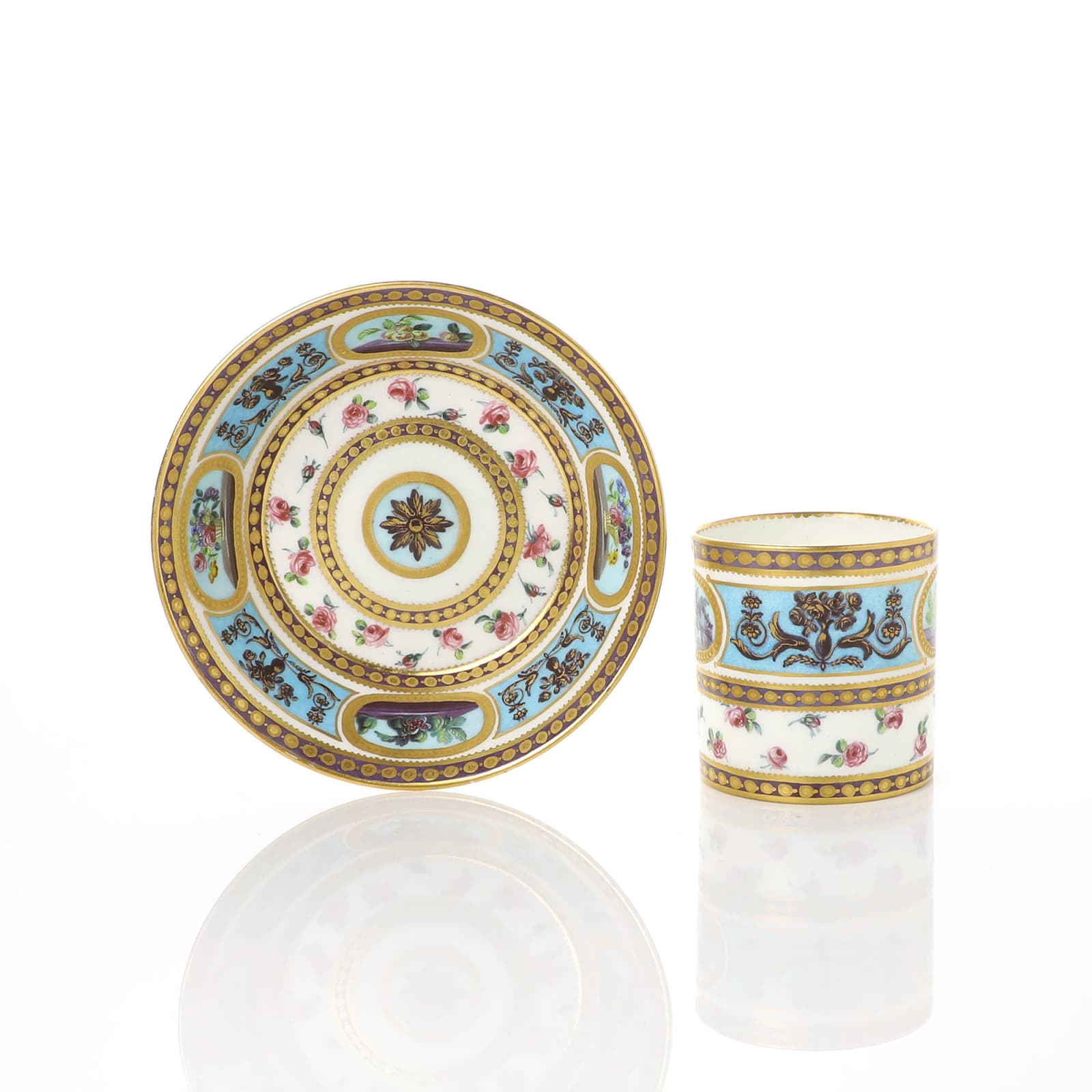 Sèvres Porcelain, A Soft-Paste Sèvres Porcelain Cup & Saucer, 1789