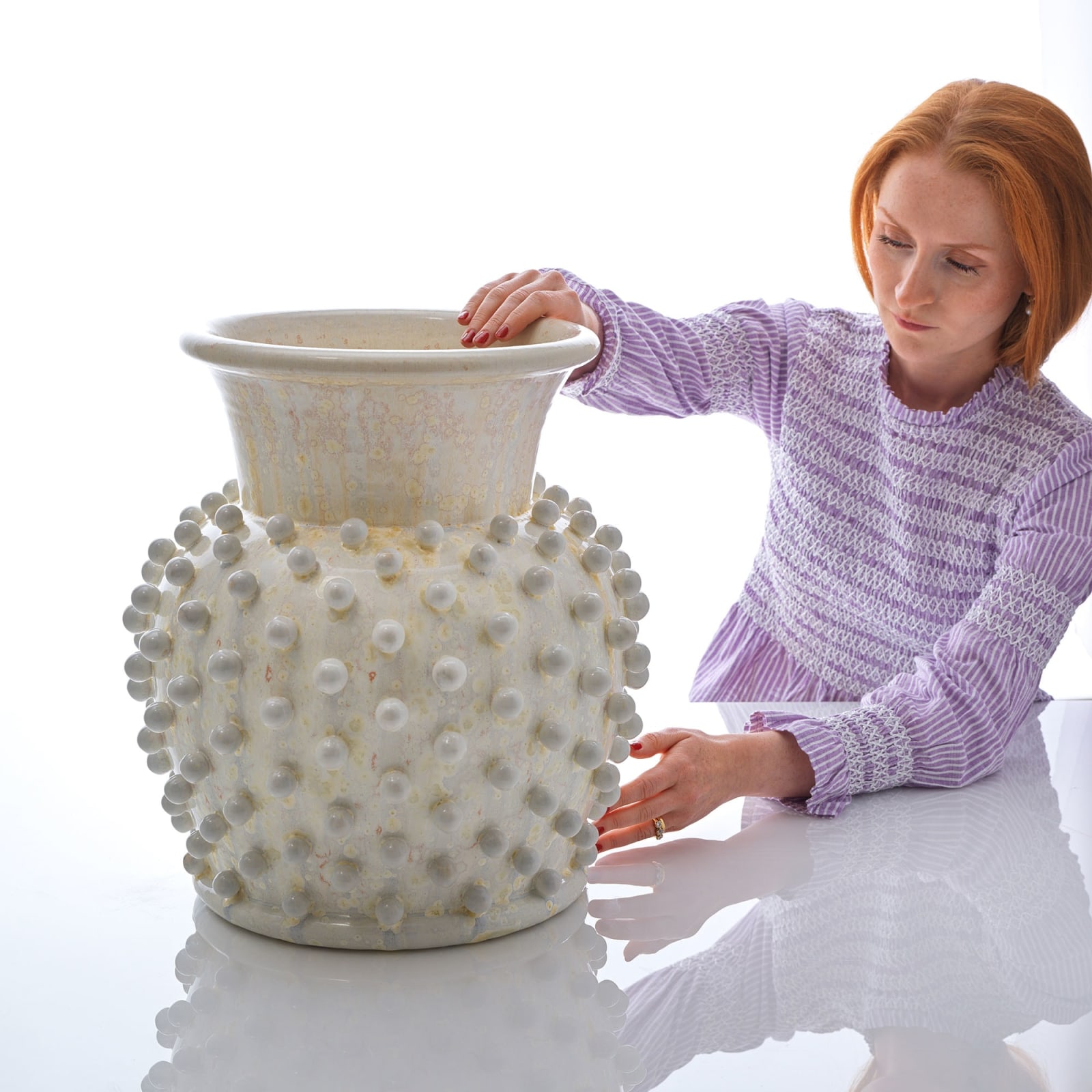 Kate Malone, A Large White Atomic Vase, 2024