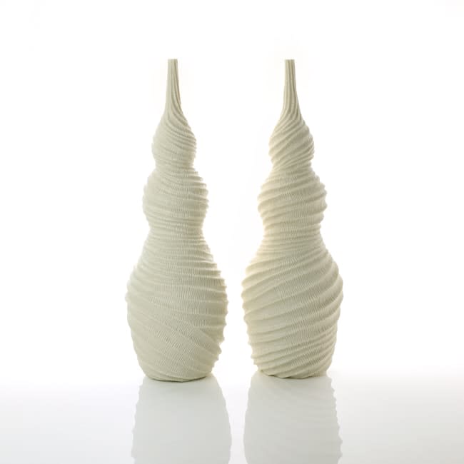 Andrew Wicks, Pair of Triple Gourd Spiral Vases, 2019