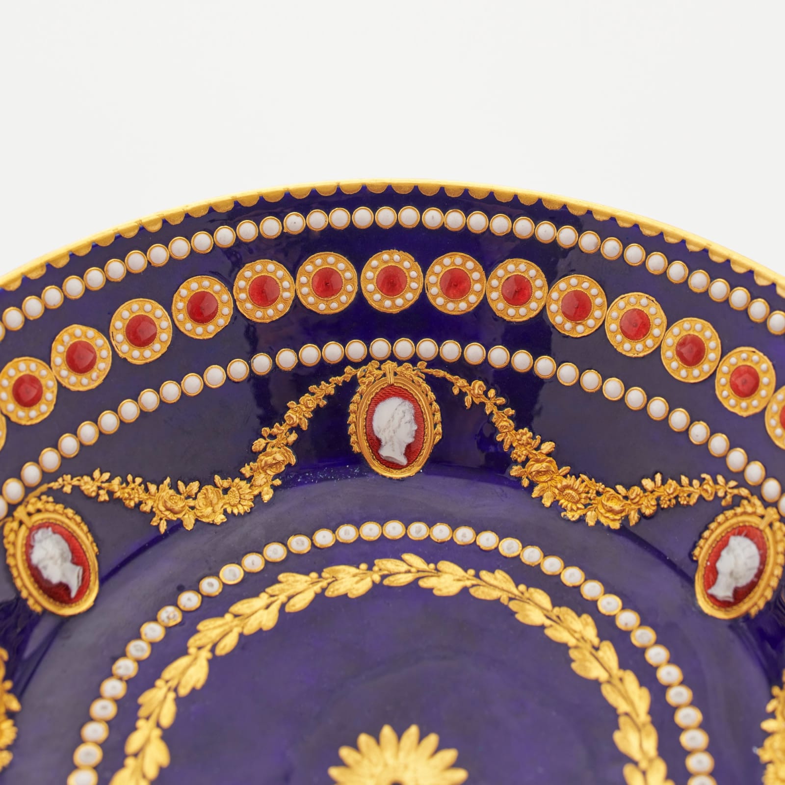 Sèvres Porcelain, A French 18th Century Soft-Paste Sèvres Porcelain ‘Jewelled’ Cup and Saucer, 1780-82
