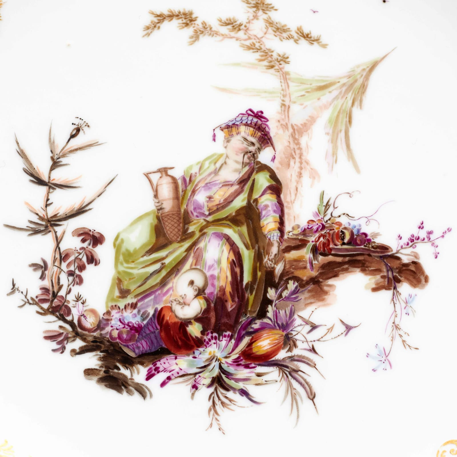 Sèvres Porcelain, A Hard-Paste Sèvres Porcelain Plate made for Madame du Barry, 1773