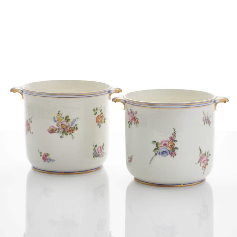 Sèvres Porcelain, A Pair of Soft-Paste Sèvres Porcelain Wine Decanter Coolers, 1759
