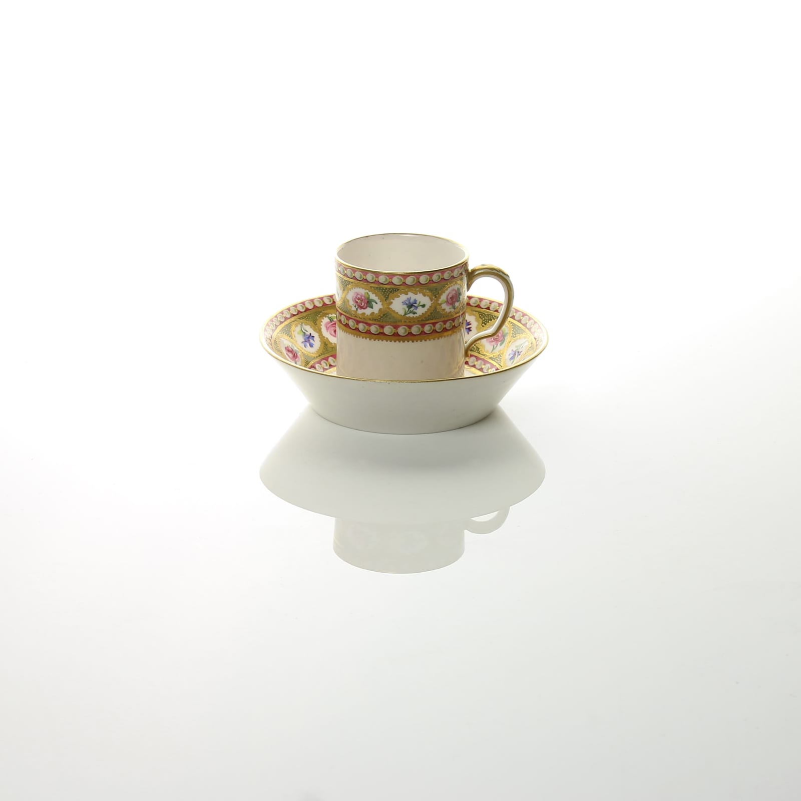 Sèvres Porcelain, A Sèvres Soft-Paste Porcelain Cup and Saucer, 1781