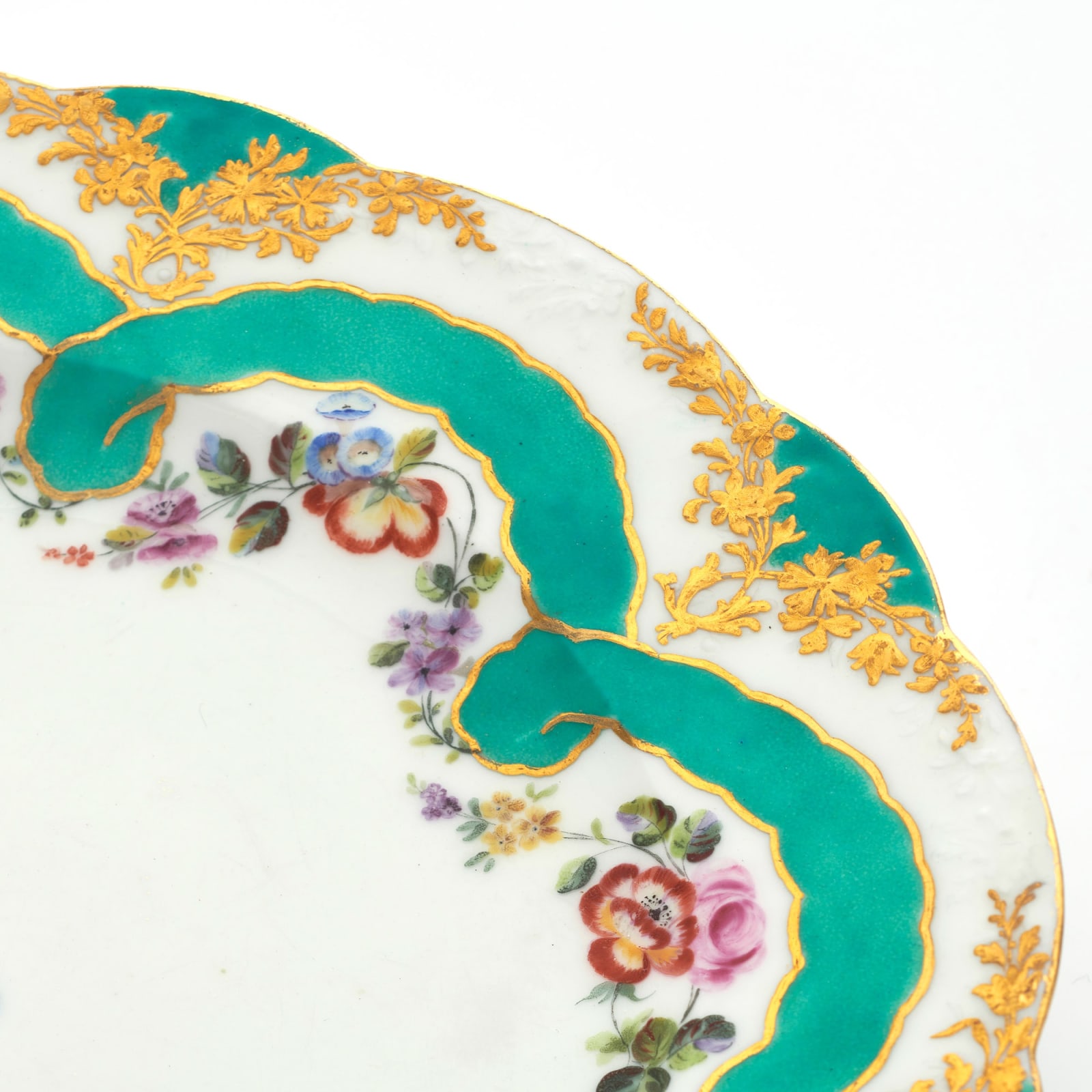 Sèvres Porcelain, A French 18th Century Sèvres Plate, 1758