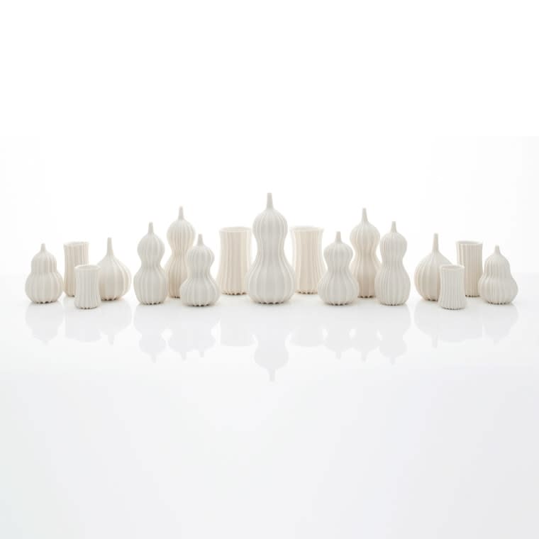 Andrew Wicks, Commission for a Garniture of Seventeen Assorted Vessels and Vases, 2022