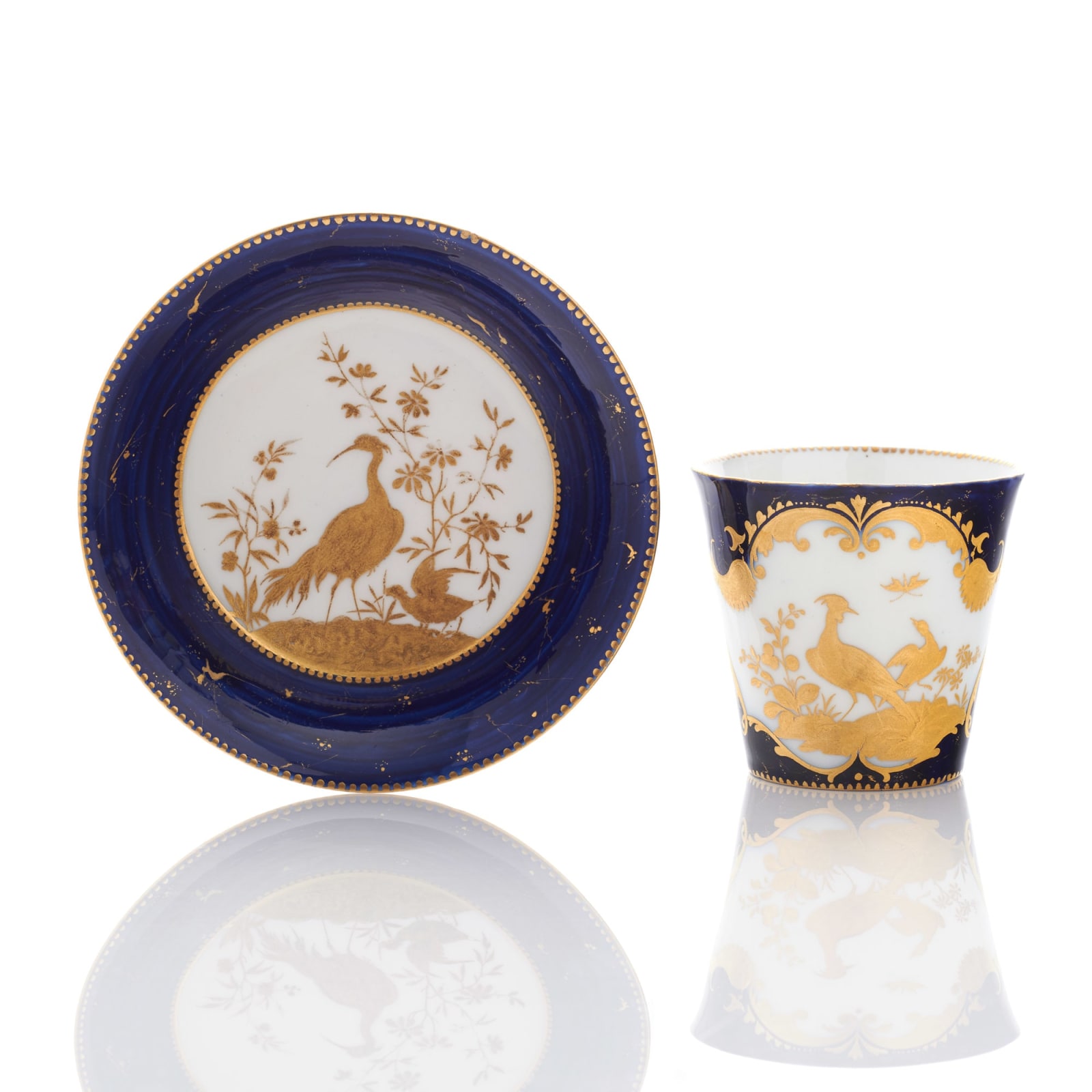 Sèvres Porcelain, A French 18th Century Vincennes Porcelain Cup & Saucer, circa 1752-52
