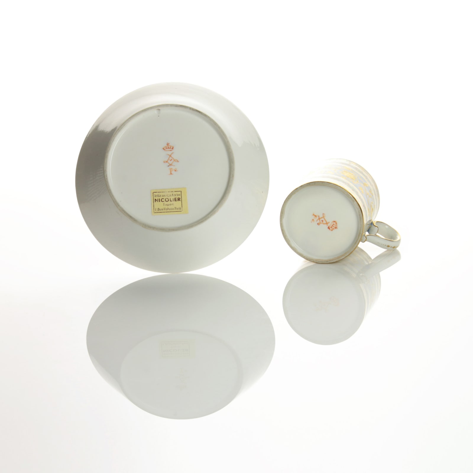 Sèvres Porcelain, A Sèvres Porcelain Cup and Saucer, 1774