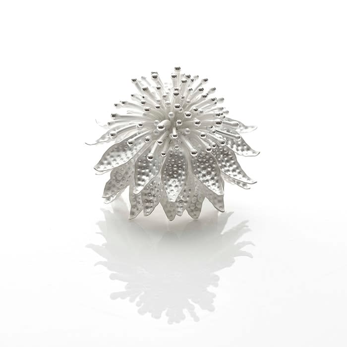 Junko Mori, Silver Organism; Urchin Crown, 2021