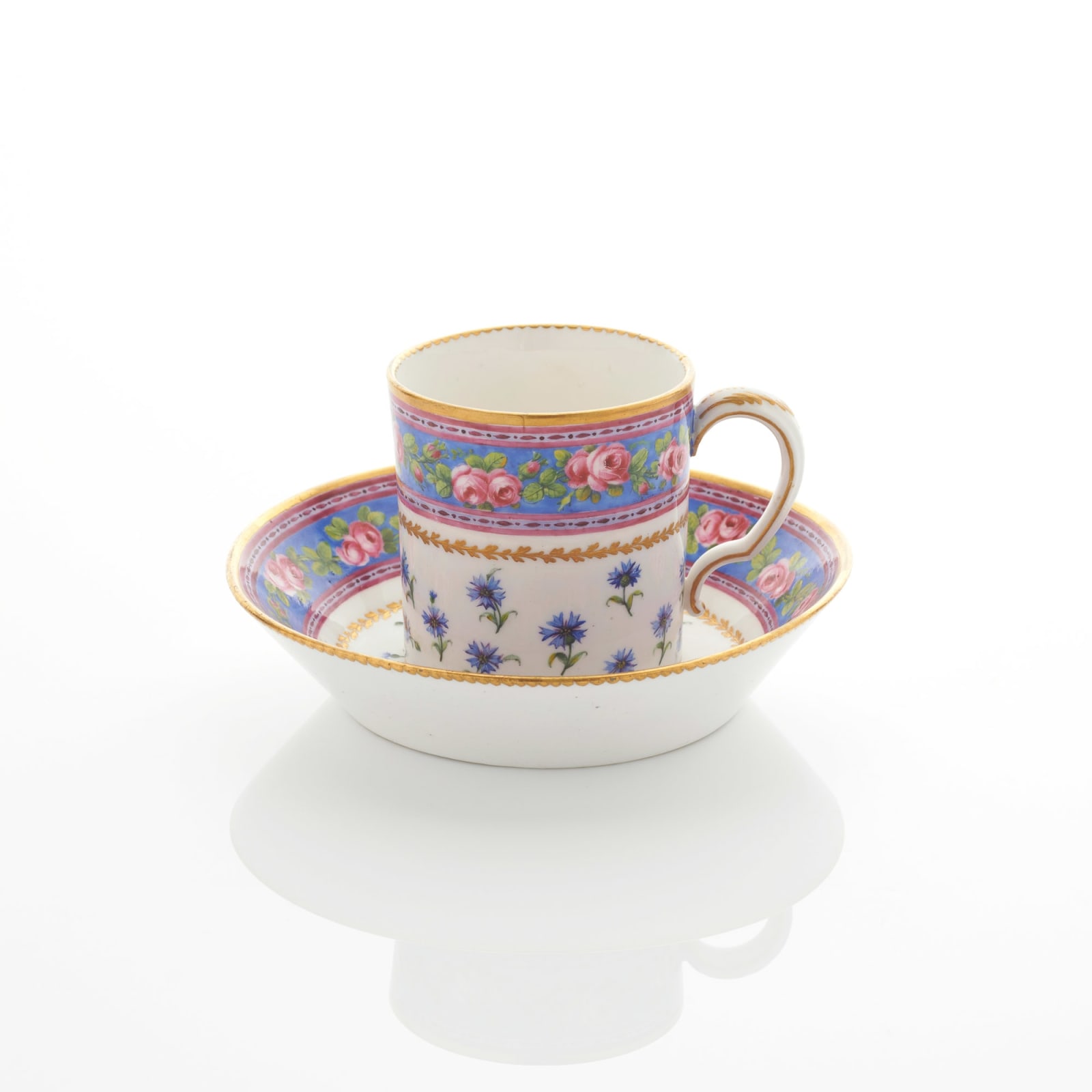 Sèvres Porcelain, A Sèvres Soft-Paste Porcelain Cup and Saucer, 1777