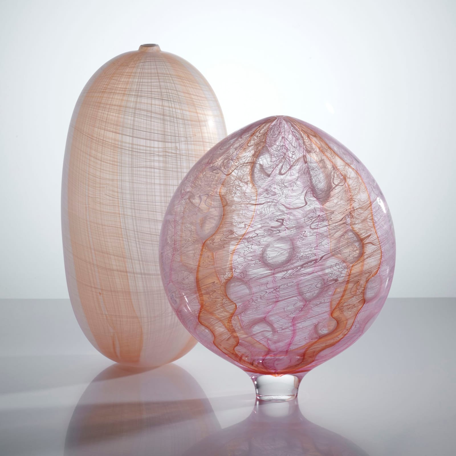 Tobias Møhl, Pink and Orange Glassweaver Vessel, 2021
