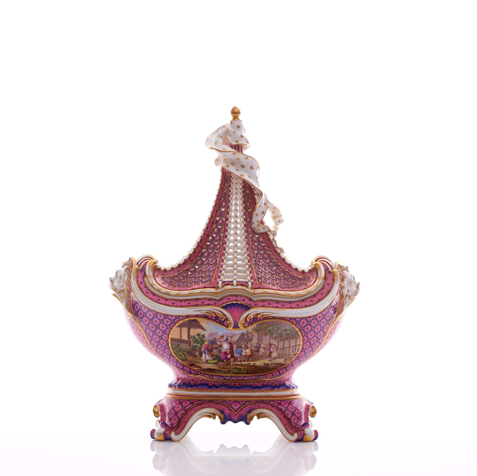 Sèvres Porcelain, An Immensely Rare French 18th Century Soft-Paste Sèvres Porcelain Flower Vase, 1762