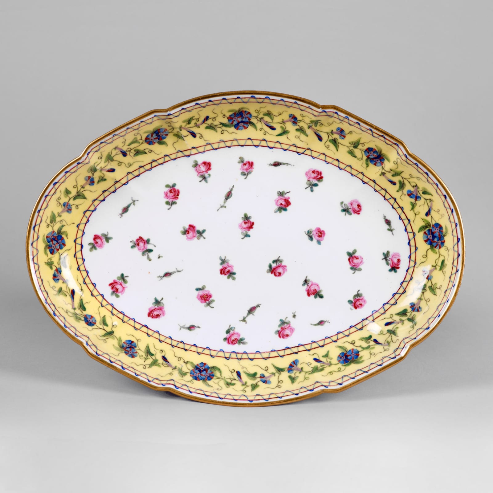 Sèvres Porcelain, A Pair of Oval Sèvres Dishes, 1787