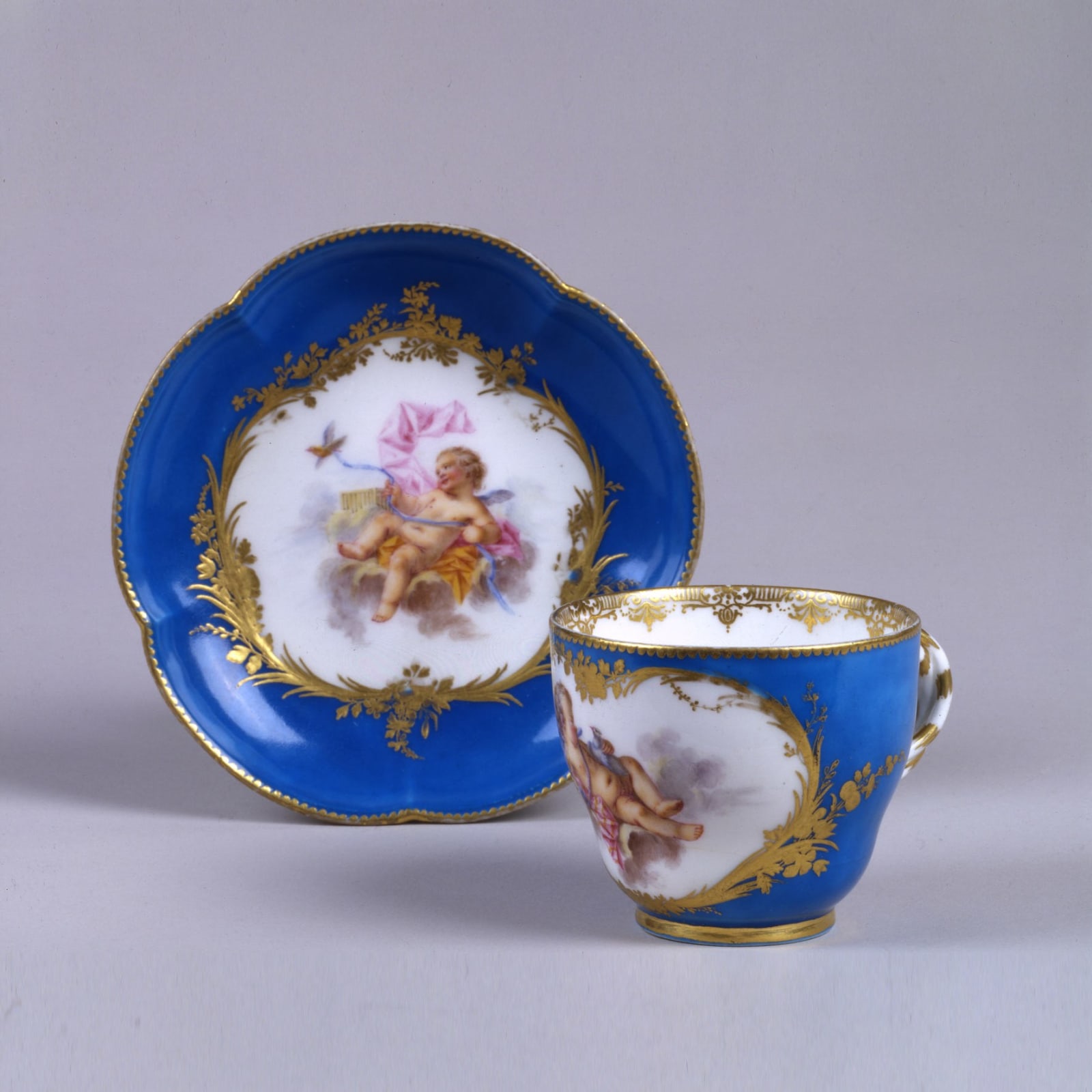 Sèvres Porcelain, A Very Fine Vincennes Cup & Saucer, 1753-54
